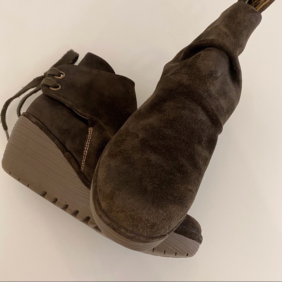 Fly London | Yama Sludge Suede Wedge Booties | Size 39 - Picture 8 of 16